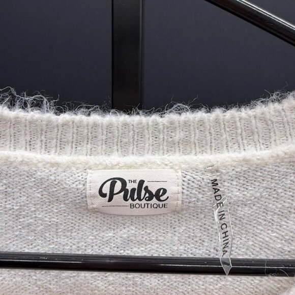 Pulse Boutique Cream Multicolored Knit Sweater - Picture 3 of 5